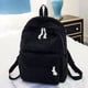 thumbnail image 3 of Sonducket de terciopelo, forro de poliéster de Color sólido, cremallera fácil de combinar, escolar universitaria para Mochilas Negro, 3 of 6