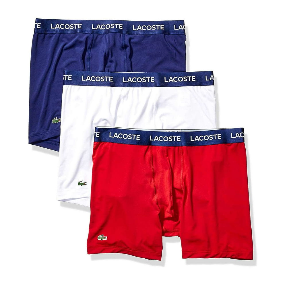 Lacoste Lacoste Mens Underwear 3Pack Microfiber Boxer Briefs