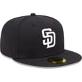 thumbnail image 3 of Men's New Era Navy San Diego Padres White Logo 59FIFTY Fitted Hat, 3 of 5
