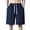 Blue, variant on QSAWXQZ Men's Lightweight Shorts with Pockets Elastic Waist Drawstring Solid Soft Breathable Beach Bottoms Black 2XL