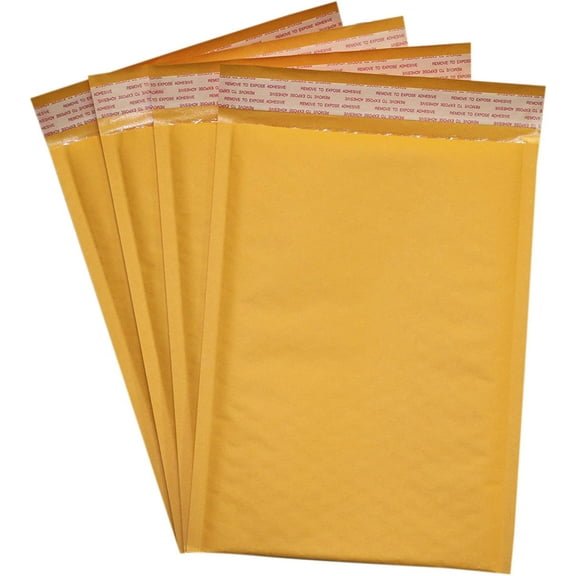 Secure Seal #00 5x10 Kraft Bubble Mailers Padded Shipping Envelopes (Pack of 500)