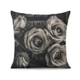thumbnail image 2 of Black and White Rose Vintage Inspirational Love Flower Throw Pillow Covers 18 X 18 Inch, Set Of 2, Linen Study Sofa Cushion Cover Indoor Living Room Home Decor, 2 of 7