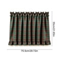 thumbnail image 3 of DeChang Christmas Oven Door Curtain, Plaid Festive Kitchen Half Curtain with Bowknot Lace Ruffle Trim, Washable Easy Install Vintage Holiday Home Appliance Decor,Multicolor, 3 of 6
