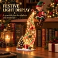 thumbnail image 5 of Christmas Shelf-Edge Lighted Scene Decor, Glowing Holiday Shelf Display for Christmas, Magical Waterfall String Light Christmas Tabletop & Bookshelf Decor for Cabinet & Fireplace (E), 5 of 6