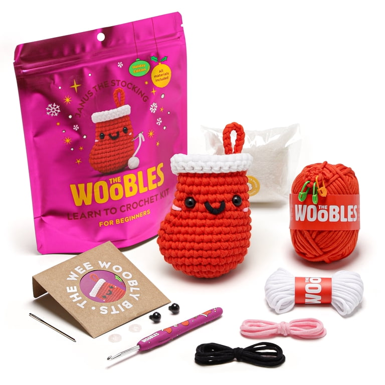 The Woobles Beginner Crochet Amigurumi Kit – Janus the Stocking