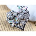 thumbnail image 2 of Womens Floral y Tone Crystal Rhinestone Insect Butterfly Love Flower Heart Brooch Pin, 2 of 5