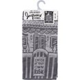 thumbnail image 3 of Halloween Haunted House Enter At Your Own Risk Gray Kitchen Dish Towel Cotton, 3 of 3
