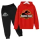thumbnail image 3 of Sudadera con capucha y pantalón de dinosaurio de dibujos animados para niños, sudadera con capucha Jurassic World Dominion, ropa para niños de 4 a 14 años, traje de manga larga para otoño, 3 of 5