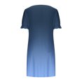 thumbnail image 6 of Summer Dresses for Women 2025, Fashion Women's Printing Sexy Square Neck Short Sleeve Pockets Dresses Casual Comfortable All Occasio(Blue,S), 6 of 6