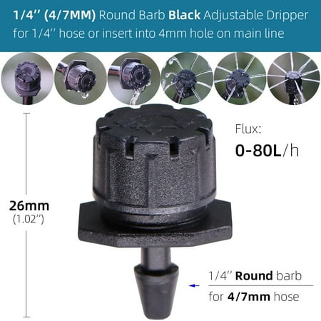 Suinga Lot De 25 Goutteurs Autorégulants 8 L/h, Goutteurs D'irrigation En Ligne Système Micro, Goutteur Pour Arrosage Agriole Et Jardinage