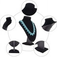 thumbnail image 5 of 2pcs Velvet 3D Bust Necklace Pendant Chain Display Holder Stand Black, 5 of 7