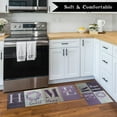 thumbnail image 5 of Kitchen Mats for Floor, Kitchen Rugs Set of 2 Carpet Area Runner Rug, Rustic Farmhouse Floral Home Kitchen Decor and Accessories Stuff, 17x30 and 17x47 Inch (Lavender Purple), 5 of 6