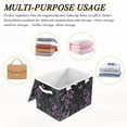 thumbnail image 6 of Yayeee Collapsible Cube Storage Bin with Lid Fabric Closet Decorative Basket with Handles, Gothic Floral Print, 6 of 7