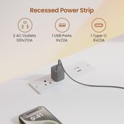 94.5 Computer Gaming Desk with Storage and LED Lights, Power Strip & Keyboard Tray & Monitor Stand, Extra Long Double Desk for 2 Person, White