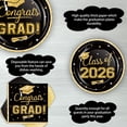 thumbnail image 4 of 2026 Graduation Party Supplies Tableware Set - 200 Pcs Black Gold Graduation Plates and Napkins Class of 2026 Disposable Dinnerware for College High School Congrats Graduation Party favors, Serve 50, 4 of 7