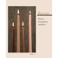 thumbnail image 6 of Brown Taper Candles 4 Pack Unscented 12 Inch Tapered Candle Sticks 8 Hours Burn Time Smokeless, Household, Wedding, Party, and Home Décor Candlesticks, 6 of 7