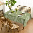 thumbnail image 2 of Spring Tablecloth 60×84 Inch Rectangular, Green Plants Wild Fern Washable Table Cover for Party Picnic Dinner Decor, 2 of 6