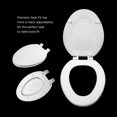thumbnail image 2 of Elongated Molded Wood Toilet Seat Easy Remove Adjustable Hinge, White, 2 of 3