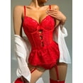thumbnail image 4 of Mono de lencería sexy sin espalda con perspectiva de encaje moldeador de cuerpo de estilo europeo y americano, 4 of 6