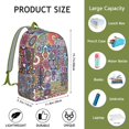 thumbnail image 2 of Geometric Aesthetic Lightweight Backpack – Boho Style Daypack for Daily Commute, Gym, Campus, or Travel, 2 of 3