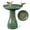 Kiln Glazed Blue, variant on BUYMAX Tall Ceramic Bird Bath for Garden, UV-Resistant, Diamond Blue Grey
