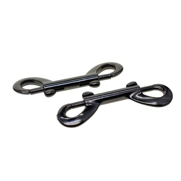 Blesiya Double-Ended Clip Hook Swivel Key Chain Quantity Selectable Made of 4 Pieces, Women's, Black