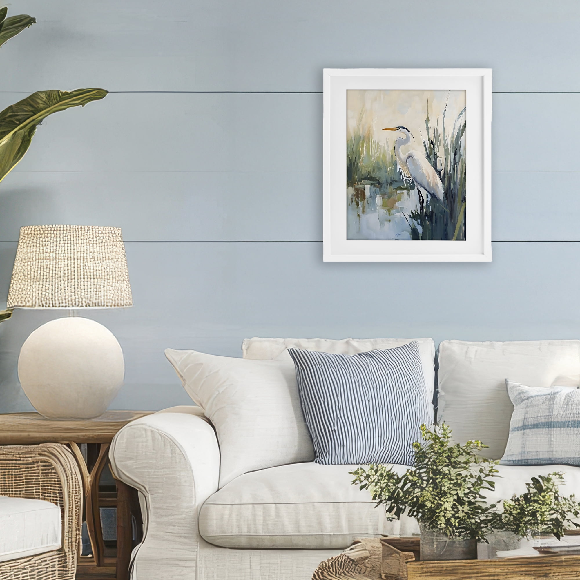 Stupell Industries King Of The Marsh White Framed Print Under Glass, design by Creative Studio