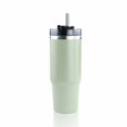 thumbnail image 1 of Botella de vacío de gran capacidad con aislamiento de café leche taza de té ejercicio jogging de acero inoxidable Taza de bebida con tapa transparente Home Green 900ml Advancent HA011613-10B, 1 of 7