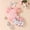 v#2150Pink4502, variant on HAYIMI Kids Baby Girls Clothes Summer Outfit Sets O-Neck Short Sleeve Daddy Mama Saying Romper Floral Shorts Headband Adorable Child Cartoon Clothes Sets
