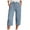 Sky Blue, variant on vigerkar Cotton Linen Capri Pants for Women Summer Casual Plus Size Capris Wide Leg High Waisted Drawstring Crop Pants 2025 Navy, XXL