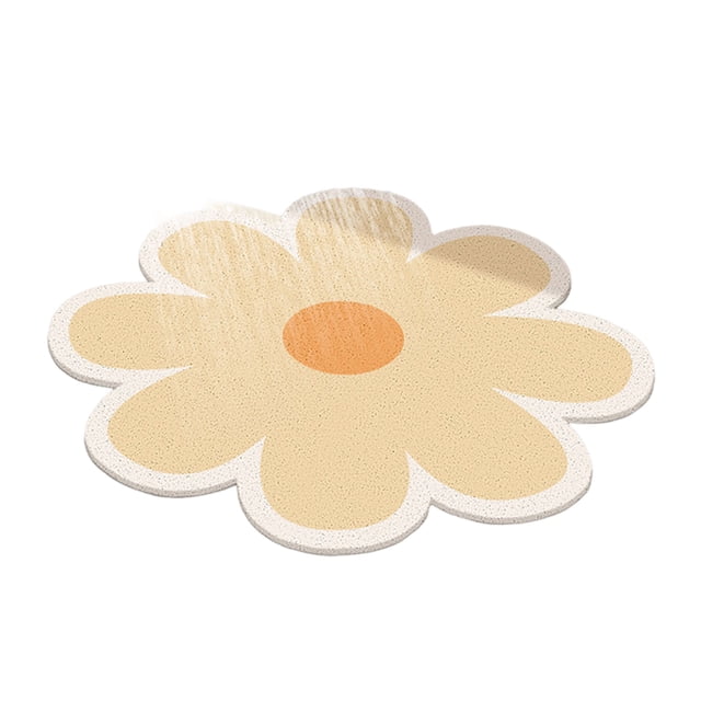 Baohd Polyester Flower Bath Mat For Soft And Secure Shower Experience PVC Luffa Net Bathroom Floor Mat type+2 50*50cm