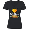 thumbnail image 3 of Inktastic Fort Myers Florida Orange in Heart Women's V-Neck T-Shirt, 3 of 5