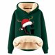 thumbnail image 1 of WILLBEST Sudadera con Capucha y Estampado Navideño de Mujer, con Espalda de Lana, Cálida, de Lana, Ideal para El Invierno Modelo 1092 XX-Grande, 1 of 4
