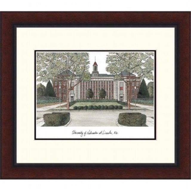 Campusimages NE999LR Université du Nebraska Legacy Alumni Lithographie Encadrée