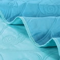 thumbnail image 7 of Legacy Decor 3 Pcs Stitched Pinsonic Reversible All Season Bedspread Oversize Turquoise Color King Size, 7 of 7