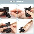 thumbnail image 5 of 2 Pair Shoe Clips Black Bowknot Heel Buckle Ribbon Big Detachable Shoe Buckles Clips Wedding Bridal Shoe Buckle Shoe Charms Decoration for DIY Heels Flats Boots Sandals, 5 of 9