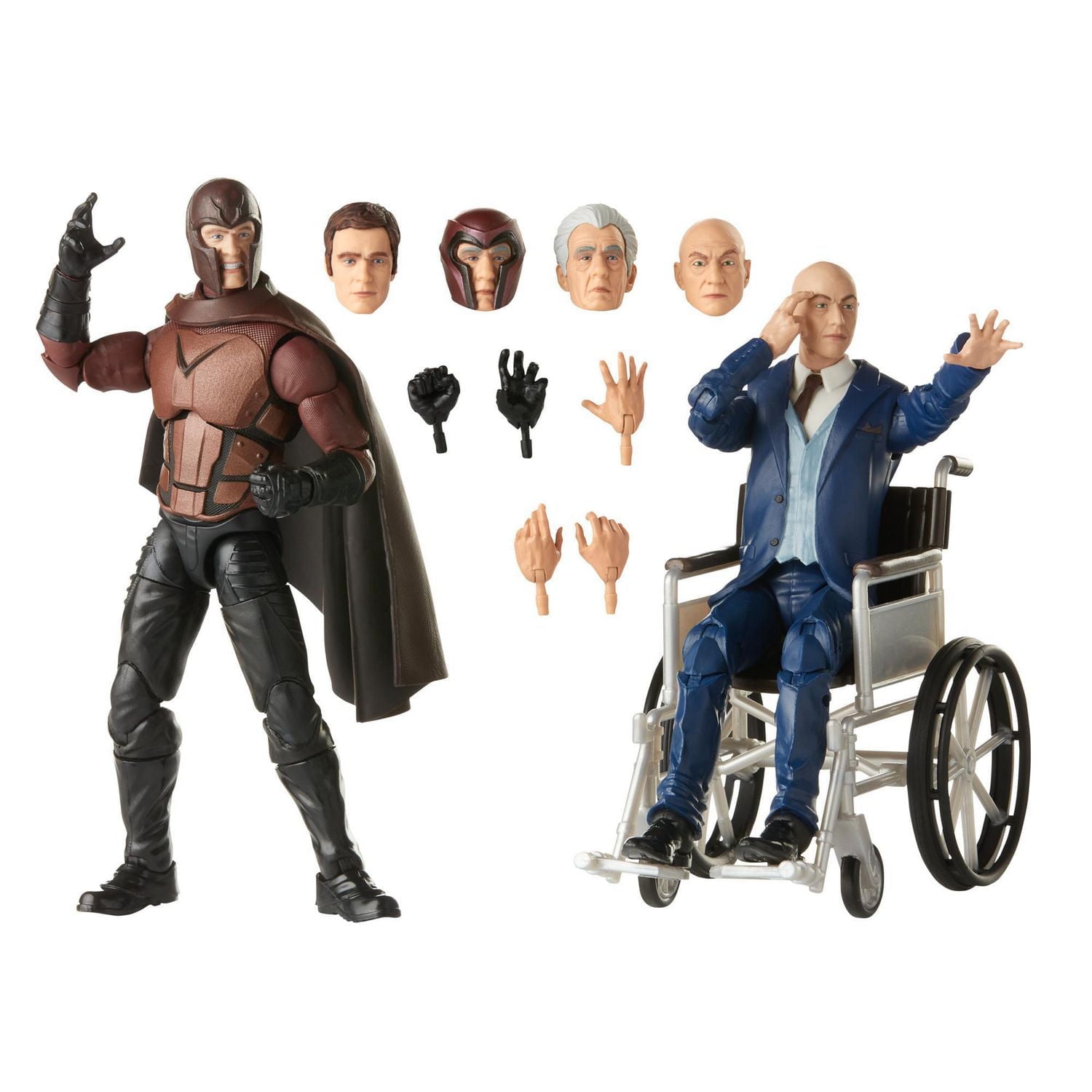 Hasbro Marvel Legends Series X-Men Magneto and Professor X 6-inch Collectible Action Figures Toys, Ages 14 And Up