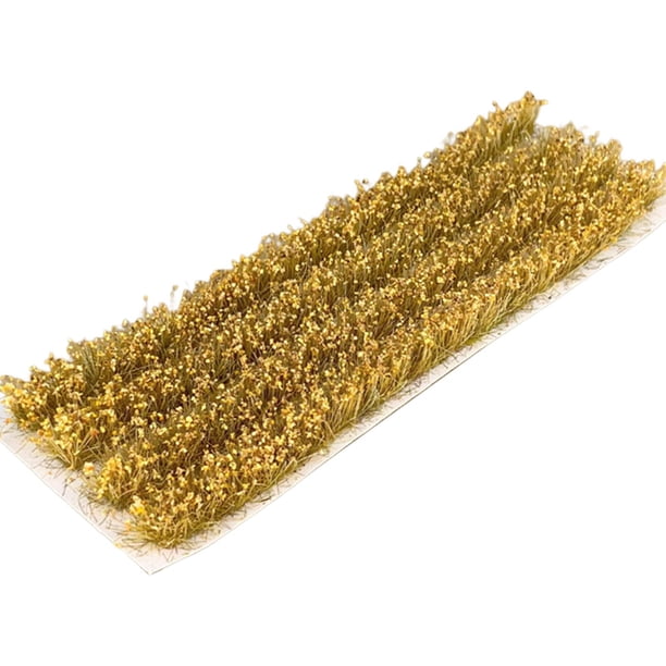 Hierba miniatura, mata tupida, modelo de terreno, tiras de hierba, modelo de adorno, hierba de campo C