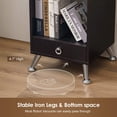 thumbnail image 2 of Ivinta Tall Narrow Bookshelf for Entryway,  Storage Display Shelves with Adjustable Glass Shelf, 2 of 8