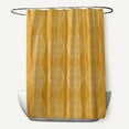 thumbnail image 1 of Simply Daisy 70" W x 73" H Pyramid Stripe Geometric Print Polyester Shower Curtain, Gold, 1 of 3
