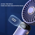 thumbnail image 4 of Ventilador de mano plegable de 2000 mAh Soporte para teléfono con ajuste de velocidad USB 5 (púrpura), 4 of 8