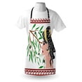 thumbnail image 3 of Toga Party Apron Mythological Aphrodite Profile and Olive Branch Greek Borders Framework Print, Unisex Kitchen Bib Apron with Adjustable Neck for Cooking Baking Gardening, Multicolor, by Ambesonne, 3 of 3