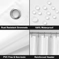 White Shower Curtain Liner - Premium PEVA, BPA & PVC Free, No Chemical ...
