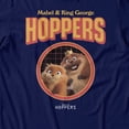 thumbnail image 3 of Disney Pixar Hoppers Mabel And George Circle Men's T Shirt (Navy, S-3XL), 3 of 4