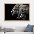 thumbnail image 2 of wall26 Framed Canvas Print Wall Art Duotone Dark Elephant Family Trio Portrait Nature Animals Photography Realism Rustic Scenic Landscape Colorful for Living Room, Bedroom, Office - 16"x24", 2 of 5