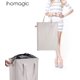 thumbnail image 4 of CHAO Cestas para la colada de 45 litros con asas (Beige), cesta para la colada fina y plegable, bolsa rectangular para la colada de tela Oxford, cestas para la colada, bolsa de almacenamiento para el, 4 of 5