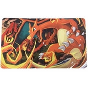 Pokemon Themed Playmat - Charizard - Fire Blast - Card Game Mat - Large (23.5 inches x 14 inches)