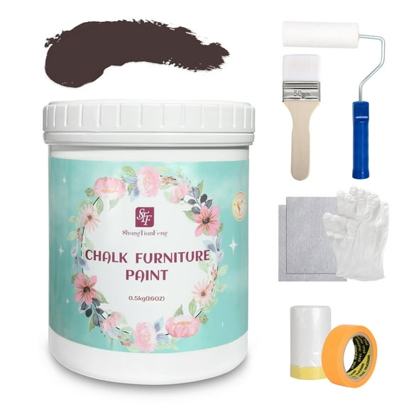 Outdoor Furniture Paint For Wood-16oz Brown Paint For Wood Furniture Waterproof & Mildew Resistant, Scratch & Abrasion Proof | Indoor/outdoor Wood Furniture Paint For Decks, Fences, Tables