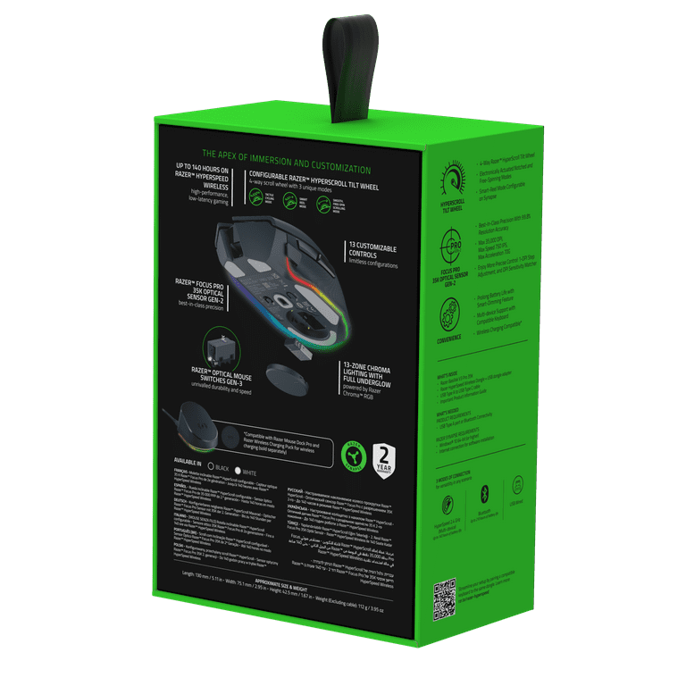 Razer Basilisk V3 Pro 35K Customizable Wireless Ergonomic Gaming