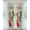 thumbnail image 2 of Christmas Flamingos Blackout Curtains, French Door Curtains for Door Window, Xmas Balls Tree Rustic Privacy Drapery for Patio/Sidelight Doors, 1 Panel with Tieback, 54 x 72 Inches, 2 of 6